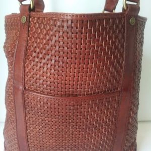 Patricia Nash "Rena" Woven Leather Tote Handbag